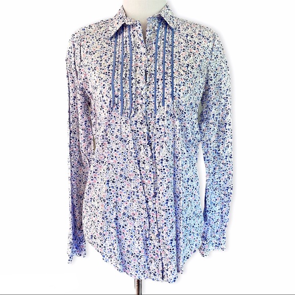 EUC Victoria's Secret Ditsy Floral Poplin Shirt XS - Picture 2 of 15